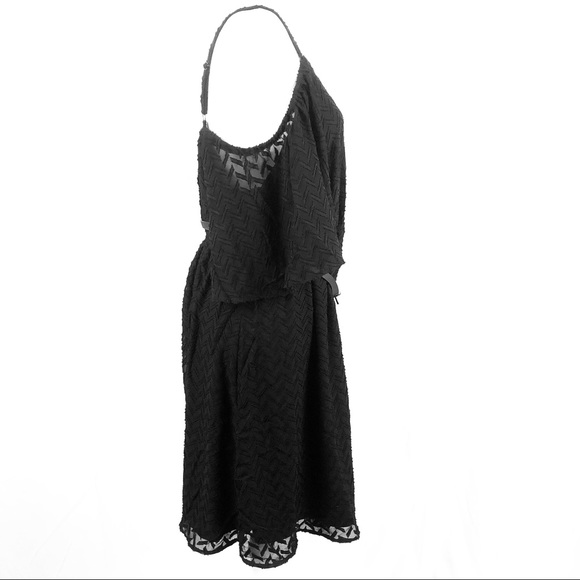 Torrid Plus Size Black Textured Off Shoulder Dress - Picture 6 of 8